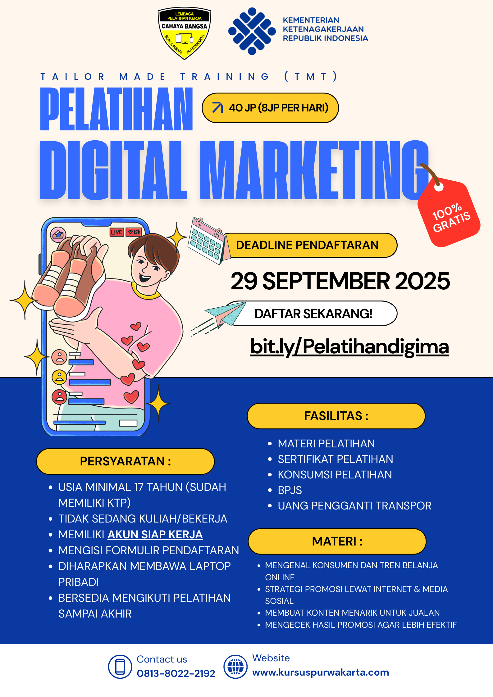 You are currently viewing Belajar Digital Marketing Dasar, Gratis & Resmi dari Kemnaker